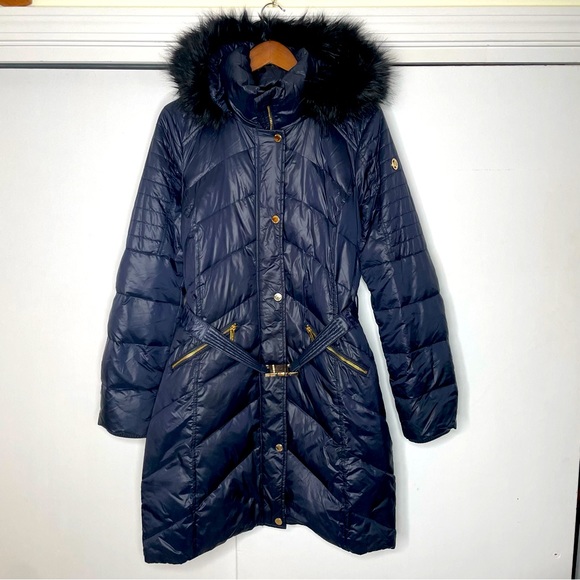 Michael Kors navy blue puffer jacket size Medium - Picture 1 of 14